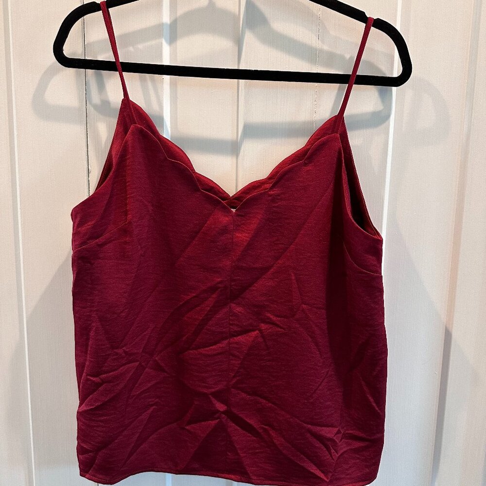 Red Satin Cami Top